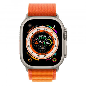 UltraTitanium Case with Orange Alpine Loop UltraTitanium Case with Orange Alpine Loop